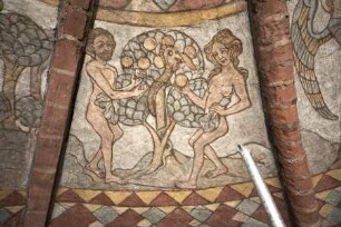 Gemäldezyklus der Heilsgeschichte — Die Genesis. Von der Schöpfung bis zur Vertreibung aus dem Paradies, sowie das Erdenleben Adams und Evas. — Der Sündenfall