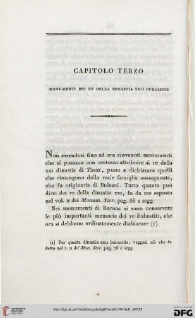 Capitolo terzo: Monumenti dei Re della Dinastia XXII Bubastite