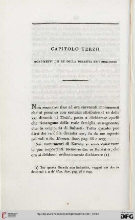 Capitolo terzo: Monumenti dei Re della Dinastia XXII Bubastite