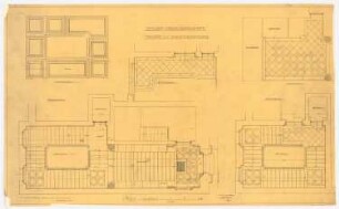 Berliner Handelsgesellschaft, Berlin Erweiterung: Direktorenwohnungstreppe: Grundrisse 1:25