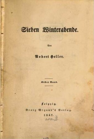 Sieben Winterabende, 1