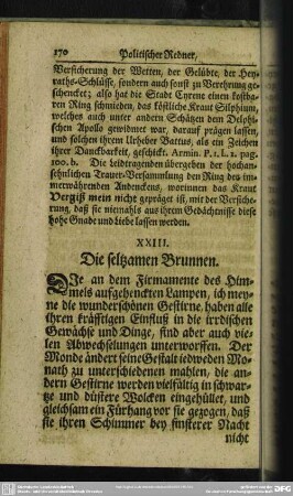 XXIII. Die seltzamen Brunnen