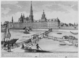 Das Universitätsgebäude mit der Jesuitenkirche zu Breslau : Das Universitätsgebäude mit der Jesuitenkirche zu Breslau. Druck nach Stich von Georg Balthasar Probst, um 1750
