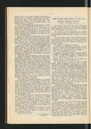 Sechste ordentliche Versammlung vom 29. März 1879