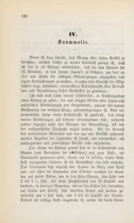 IV. Baumwolle