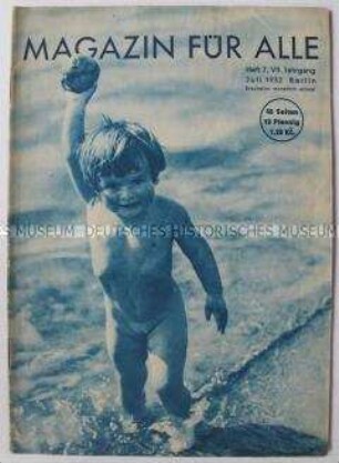Kulturgeschichtliche Monatszeitschrift "Magazin für Alle" u.a. über den deutschen Militarismus