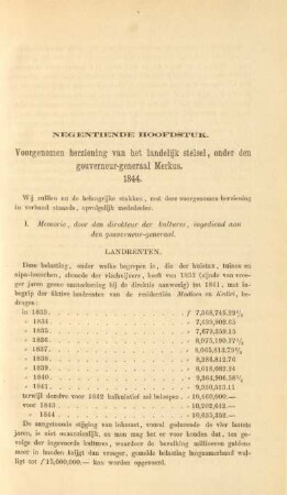 Negentiende hoofdstuk. Voorgenomen herziening van het landelijk stelsel, onder den gouverneur-generaal Merkus. 1844