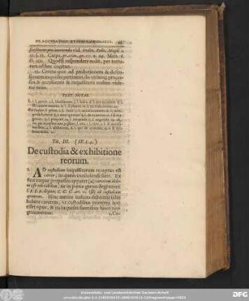 Tit. III. (IX. 3. 4.) De custodia & exhibitione reorum.