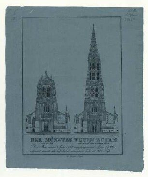 Münster Westfassade. Um 1830
