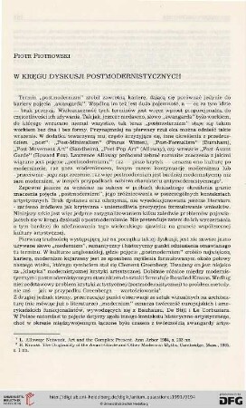 5: W kręgu dyskusji postmodernistycznych