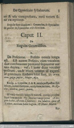 Caput II. De Regulis Generalibus
