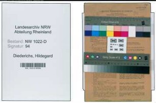 Entnazifizierung Hildegard Diederichs , geb. 17.12.1921 (Stenotypistin)