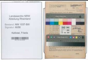 Entnazifizierung Frieda Kellotat , geb. 02.01.1911 ()