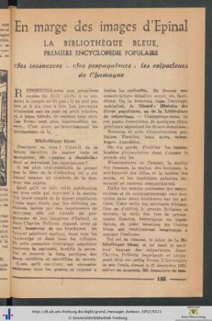 En marge des images d'Epinal.