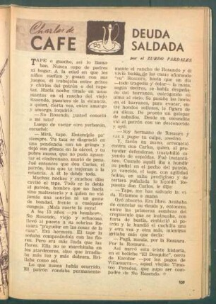 Deuda saldada : Charlas de cafe