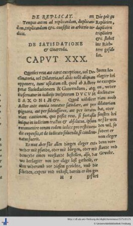 Caput XXX. De Satisdatione & Guarenda.