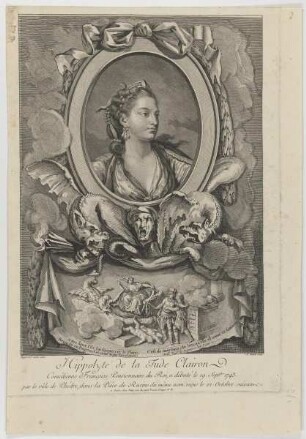 Bildnis der Hippolylte de la Tude Clairon