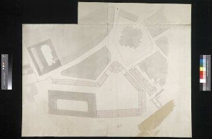 Grundriss des Zeughausgeländes und angrenzender Gebäude