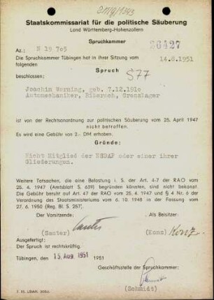 Warning, Joachim
