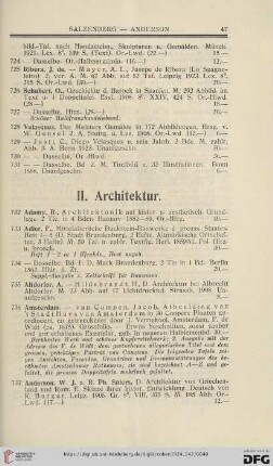 II. Architektur (Nr. 732 - 852)