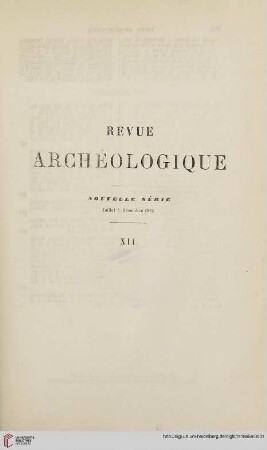12: Revue archéologique
