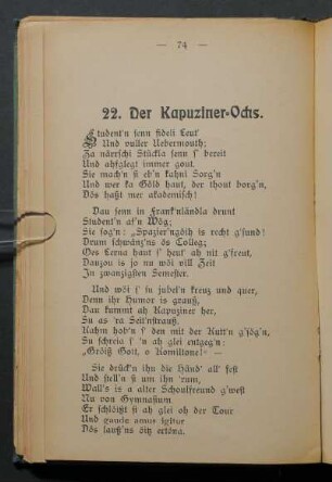 22. Der Kapuziner-Ochs.