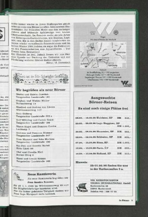 Ausgesuchte Börner-Reisen