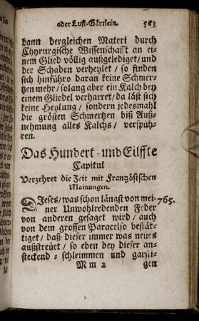 Das Hundert- und Eilffte Capitul. - Das Hundert- und Dreyzehente / und Letztere Capitul.