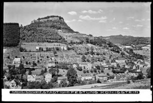 Blick auf Stadt und Festung Königstein
