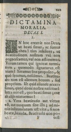 Dictamina Moralia.