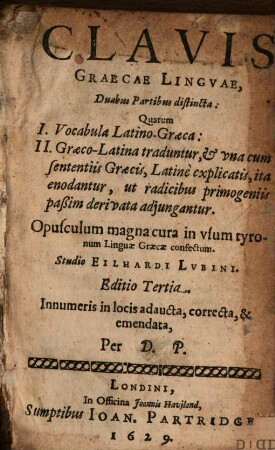 Clavis graecae linguae