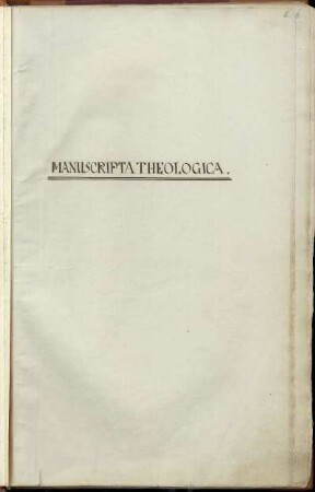 Manuscripta theologica
