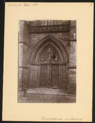 Exkursion Hehl 1898: Elisabethkirche in Marburg, Westportal