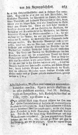 Acta Helvetica. Vol.VI.