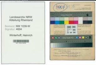 Entnazifizierung Heinrich Winterhoff , geb. 21.09.1906 (Bautechniker)