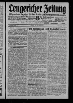 Lengericher Zeitung : allgemeiner Anzeiger für den Kreis Tecklenburg und Umgegend : Amtsblatt für die Aemter Lengerich und Lienen in Westfalen : Haupt-Anzeigenblatt für Stadt und Land : Organ des Landratsamtes und Amtsgericht in Tecklenburg : unabhängige Tageszeitung für die Orte Lengerich, Hohne, Tecklenburg, Ladbergen, Lienen, Kattenvenne, Natrup-Hagen, Brochterbeck, Westerkappeln, Leeden und Ledde