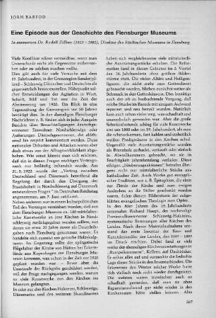 Eine Episode aus der Geschichte des Flensburger Museums