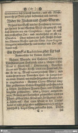 Wider die Flechten und Haar-Wurm