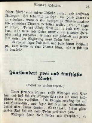 Fünfhundert zwei und funfzigste Nacht