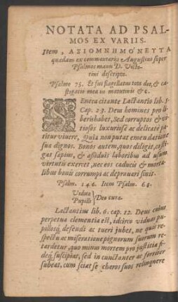Notata Ad Psalmos Ex Variis.