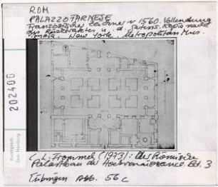 Rom: Palazzo Farnese, Vollendung des Rücktraktes und des Gartens, Kopie nach Vignola