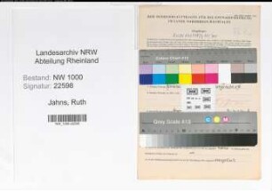 Entnazifizierung Ruth Jahns, geb. 05.10.1899 (Lehrerin)
