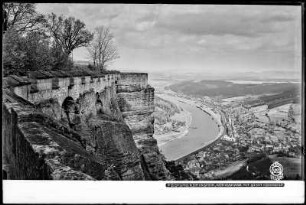 Festung Königstein, Königsnase mit Stadt Königstein