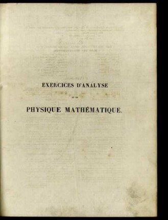 Tome 4: Exercices d'analyse et de physique mathématique. Tome Quatrième