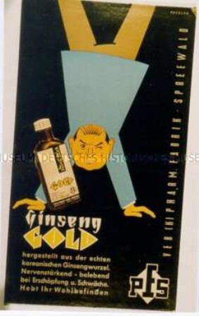 Werbeschild "Ginseng GOLD"