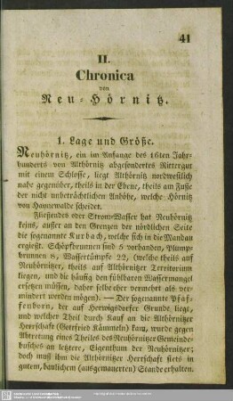 II. Chronica von Neu-Hörnitz