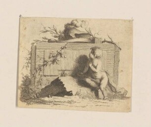 Vignette mit Steintafel