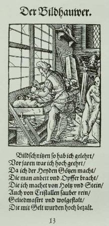 Der Bildhauer, Holzschnitt, Amman 1568