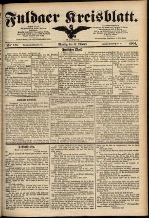 Ausgabe vom Montag, den 17. Oktober 1904.
