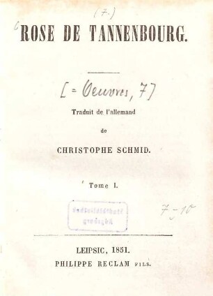 Rose de Tannenbourg, 1